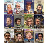 Who Was? 12 Paperback Books Collection: Albert Einstein?, Marie Curie?, Nikola Tesla?, Thomas Alva Edison?, Alexander Graham Bell?, Isaac Newton?, Galileo?, Stephen Hawking? & More