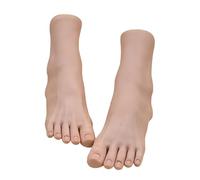 Whoasyst 2Pcs Alta Dettaglio Piede Flessibile Modelli per Display Calzino Unghie Tecniche Pratica Arte e Visiva Merce TPE Resina Piede Repliche, Misura unica, come descritto