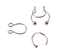 Whoasyst 3pcs Clip On Naso Hoop Anelli Falso Septum Polsino In Acciaio Inox Faux Septum Non Piercing Gioielli Per Il Corpo Falso Borchie Polsini In Acciaio Inox