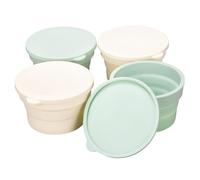 Whoasyst 4 contenitori pieghevoli in silicone per la lievitazione dell'impasto del pane per forniture da forno professionali contenitore impilabile per lievitazione del pane