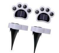 Whoasyst 4 lampade automatiche per prati con luci soffuse a forma di zampe di gatto, luci da terra per esterni, paesaggio, vialetto, decorazione, luci solari