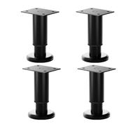 Whoasyst 4pcs Regolabile Mobili Rise Acciaio Telescopico Regolabile Mobili Gambe Uso Semplice Per Vari Arredi Piedi Neri