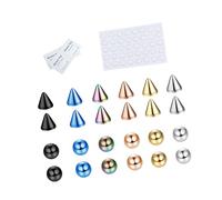 Whoasyst 68pcs Robusto In Acciaio Inox Imitazione Piercing Sopracciglio Labbra Anelli Adatto Per Trucco Artistici E Stili Amanti Accessori Per Il Corpo Alla, Misura unica, come descritto, come