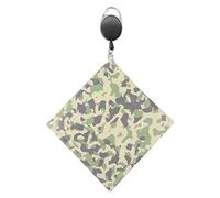 Whoasyst Asciugamano per la pulizia della pallina da golf a doppia faccia con gancio retrattile palla quadrata PU impermeabile club per la pulizia della testa Clo asciugamano di pulizia PU