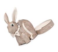 Whoasyst Borsa a tracolla da donna a forma di coniglio, borsa per la spesa, borsa a tracolla in pelle PU, per donne quotidiane, spalla in pelle PU, bella forma, incontri a tracolla, cachi, One Size