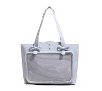 Whoasyst Borsa a tracolla di grande capacità che evidenzia la cultura anime giapponese borsa casual sotto le ascelle per lo shopping del campus e il tempo libero Cosplay borsa casual, Blu, One Size