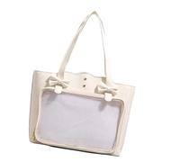 Whoasyst Borsa a tracolla di grande capacità che evidenzia la cultura anime giapponese borsa casual sotto le ascelle per lo shopping del campus e il tempo libero Cosplay borsa casual, Beige, One Size