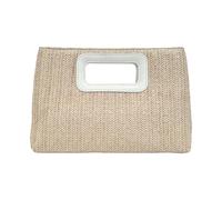 Whoasyst Borsa a tracolla in paglia con manico superiore, da donna, estati, da spiaggia, borsa a tracolla alla moda, borsa da sera, idea regalo per le donne, Beige, One Size