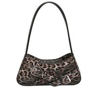 Whoasyst Borsa da donna con stampa leopardata a spalla maniglia superiore in pelle PU ascella pochette borsa borsa autunno ascellare stampa leopardo spalla per le donne retrò pochette borsa tendenza