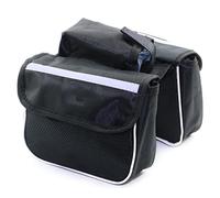 Whoasyst Borsa multifunzione 3 in 1 per telaio anteriore della bicicletta, borsa per telaio superiore, doppia tasca laterale, per telefono, carte, chiavi, telaio, tubo anteriore, due tasche laterali