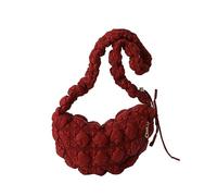 Whoasyst Borsa per ascelle di grande capacità a tracolla versatile da viaggio tinta unita tempo liberoCrossbody nuvola pieghettata sotto le ascelle versatile borsa a tracolla singola, A, One Size