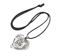 Whoasyst Collana alla moda con ciondolo a forma di cuore, in lega di zinco, leggera da indossare per il comfort quotidiano e sottile ed elegante collana a forma di cuore, One Size, come descritto