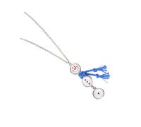 Whoasyst Collana con ciondolo a forma di pupazzo di neve con nappe, accessorio alla moda per il collo, One Size, come descritto, come descritto