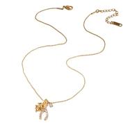 Whoasyst Collana con ciondolo a forma di quadrifoglio, in acciaio inox, da donna, regolabile, da indossare tutti i giorni, simbolo di fortuna, elegante collana con ciondolo a forma di quadrifoglio, in