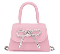 Whoasyst Creativo Bowknot Decorato Piccola Borsa A Tracolla Borsa A Tracolla Alla Moda Cuoio DELL'UNITÀ di elaborazione Piazza Borsa, A, One Size