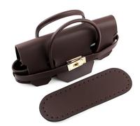 Whoasyst Facile da usare Handmade Knitting Bag Parts PU Artigianato Inferiore Cucire Accessori Per Borsa Progettazione Regali di Legame Emotivo, Caff, One Size