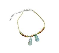 Whoasyst Fatti a mano intrecciato zucca benedetta e fortunata coppia braccialetto fidanzate compagno di classe regalo cinghie da mano per uso quotidiano coppia braccialetti, Misura unica, come