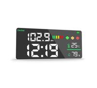 Whoasyst Lettore audio 3 in 1 con funzione timer di umidità e temperatura, perfetto per controllare il rumore, impostazione silenziosa, ampio display, misuratore di rumore continuo
