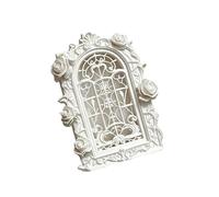 Whoasyst Miniatura Rose Trim Window Frame Model Figurine per FairyTales Theme Doll House Setups Model Scene Arredamento Ornamento Accessori per la casa delle bambole in miniatura