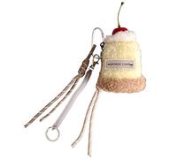 Whoasyst Morbido peluche a forma di torta portachiavi ciondolo borsa portachiavi borse fascino accessorio per borse o chiavi per gli stili dei cartoni animati amante novità borsa ornamento, B