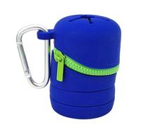 Whoasyst Multifunzionale Cestino Scatola di Pesca a Mosca Accessori Esterni Pieghevole Cestino Scatole In Silicone Con Moschettone Multifunzionale Strumento Organizzatori Borsa