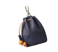 Whoasyst Organizer da parete in pelle di ispirazione vintage, cucito a mano, per collane e orecchini, decorazione per la casa, organizer per gioielli in pelle fatti a mano