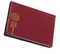 Whoasyst Raccoglitore per monete in pelle PVC con design compatto da viaggio, 120 tasche