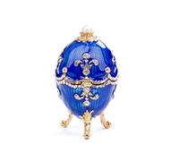 Whoasyst Scatola regalo di San Valentino Uovo di Pasqua artificiale dipinto a mano smaltato portagioie per collana Trink Trinket Scatole per ornamenti da donna