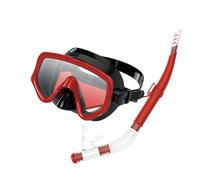 Whoasyst Set di boccagli regolabili a secco con immersioni e morbidi siliconi sigillano snorkeling asciutti occhiali da immersione per uso piscina boccaglio ergonomico