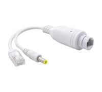 Whoasyst Splitter Power over Ethernet ad alta efficienza, da 24 V a 12 V, design resistente alle intemperie per sistemi di sorveglianza esterni, alimentatore da 24 V a 12 V, splitter impermeabile per