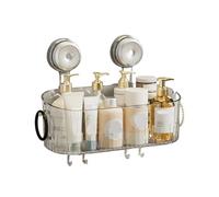 Whoasyst Supporto a ventosa dal design elegante con supporto funzionale ad alta capacità per organizzare il bagno e la cucina, forte aspirazione