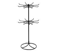 Whoasyst Supporto girevole a 2 livelli in ferro rotante per espositore per gioielli da banco per organizer al dettaglio Espositori per gioielli per mostre artigianali