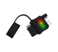 Whoasyst Tester professionale a 4 pin per rimorchio, semplice da usare, per camion, barche e camper, circuito LED