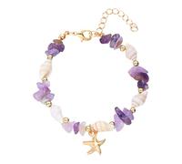 Whoasyst Texture comoda elegante della lega dei monili del polso delle perle delicate per i cercatori individualistici Colorful Beachwear, Misura unica, come descritto