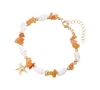 Whoasyst Texture comoda elegante della lega dei monili del polso delle perle delicate per i cercatori individualistici Colorful Beachwear, Misura unica, come descritto