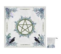 Whoasyst Versatile tappetino per tarocchi con borsa portaoggetti a cinque punte