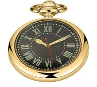 Whodoit Orologio da tasca classico da uomo scoperto, orologi da tasca con catena per gli uomini, CFJ014Roman-oro, CFJ014Roman-oro