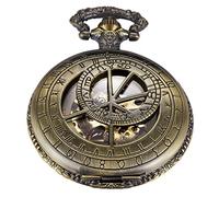 Whodoit, orologio da tasca meccanico nero e argento, quadrante con numeri romani, orologio da taschino meccanico da uomo, catena + scatola, M110, Meccanico