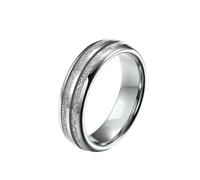 Whoiy Anelli di fidanzamento 6 mm/8 mm di larghezza, con incisione, anello da uomo, in carburo di tungsteno, meteoriti intarsiati, in argento/nero/oro rosa, da uomo, misura 52-67, 20 (19,1), Metallo