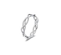 Whoiy Anello da donna in argento 925, con motivo floreale, infinito, senza pietra, per donne, Nessuna pietra preziosa