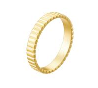 Whoiy Anello da donna in oro bianco, anello di fidanzamento in vero oro, 4 mm, senza pietra lucidata, per donne, 13 (16,9), metallo prezioso Gemma, Nessuna pietra preziosa