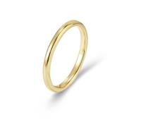 Whoiy Anello da donna in oro bianco senza pietra, fedi nuziali in vero oro lucidato, anello di fidanzamento dorato, semplice da donna, 63 (20.1), metallo prezioso Gemma, Nessuna pietra preziosa