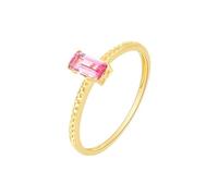 Whoiy Anello da donna in oro giallo, 0,3 carati, tormalina, in vero oro, per donne, 21 (19,4), metallo prezioso Gemma, Tormalina