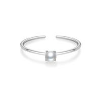 Whoiy Anello da donna in oro vero oro, per matrimonio, con perle delicate, in oro bianco, per donne, 51 (16.2), metallo prezioso Gemma, Perla