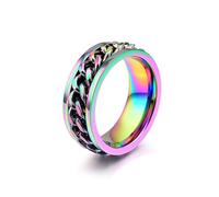 Whoiy Anello da Uomo Argento, Anello Acciaio Uomo Anelli Promessa Coppia Regalo Incisione Gratuita, Misura 27