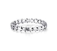 Whoiy Anello in argento 925 da donna, anelli di fidanzamento a forma di stella, senza pietra, Nessuna pietra preziosa