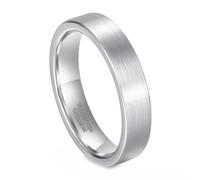 Whoiy Coppia di anelli in carburo di tungsteno, 3 mm, 5 mm, anello nuziale semplice, argento/oro rosa, con incisione spazzolata, alla moda, misura 47-70, 67 (21.3), Carburo di tungsteno, Non pietra