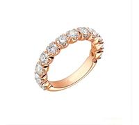 Whoiy Fedi nuziali da donna in oro vero, anelli di fidanzamento in vero oro con moissanite 2 carati, eleganti 3,9 mm, per donne, 21 (19,4), metallo prezioso Gemma, Moissanite