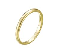 Whoiy Fedi nuziali in oro giallo senza pietra, anelli da matrimonio, in vero oro, semplice, 2 mm, per anniversario da donna, 16 (17,8), metallo prezioso Gemma, Nessuna pietra preziosa