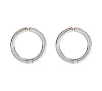 Whoiy Orecchini a cerchio unisex in acciaio inox, piccoli orecchini a cerchio, colore argento/oro/nero, piccolo regalo per donne e uomini, 2.5x10mm, Nessuna pietra preziosa